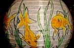 Lucky 8 goldfish lamp View 1