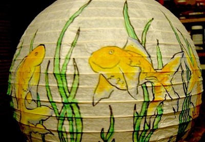Lucky 8 goldfish lamp view 7