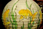Lucky 8 goldfish lamp view 7